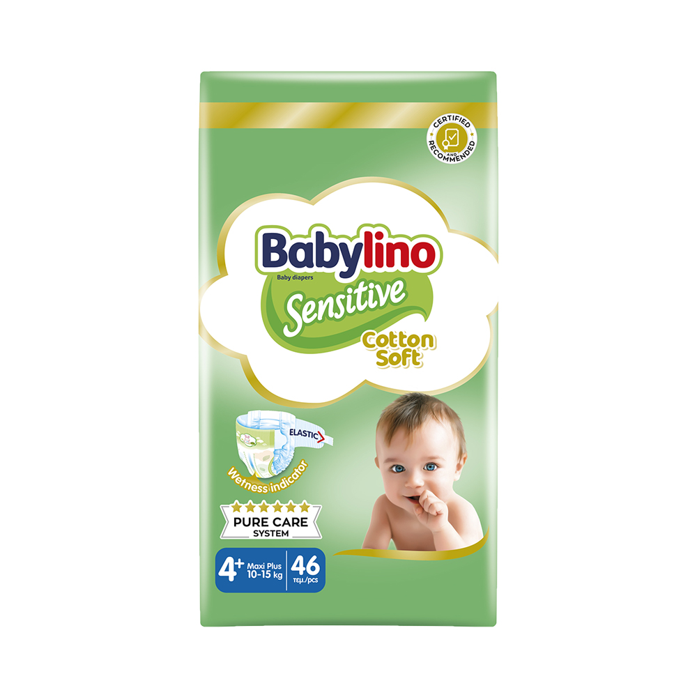BABYLINO - Sensitive Cotton Soft No4+ (10-15kg) - 46 πάνες